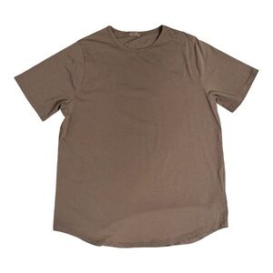 Nuuds Men’s Short Sleeve Curved Hem Tee in “Mocha” XL